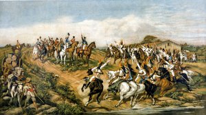 独立或死亡！。 Pedro Americo 的绘画，Ypiranga 博物馆（圣保罗）。 1822 年 7 月 9 日巴西独立的寓言代表。 作者 唐·佩德罗·迪菲格雷多·美洲