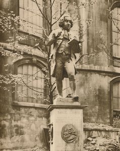 约翰逊（Johnson）博士在他的基座上，他可以看见舰队街，摄于1935年。 作者 唐纳德·麦克利什