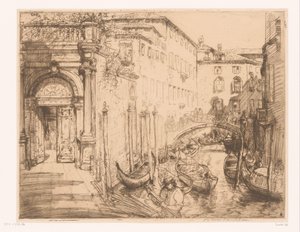 威尼斯 1911 年风光（白宫）
白宫 作者 Donald Shaw MacLaughlan（艺术家签名）