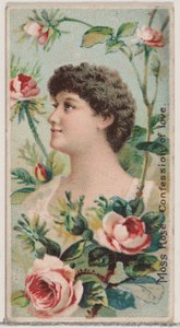 苔藓玫瑰：爱的告白》，出自《花之美和花之语》系列N7...，1892年。