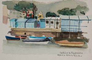 拉帕洛的小木屋，约 1979 年（纸面水彩画） 作者 多纳泰拉·梅洛