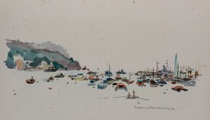 拉帕洛，约 1979 年（纸面水彩画） 作者 多纳泰拉·梅洛