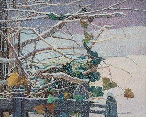 雪落，c.1987（布面油画）