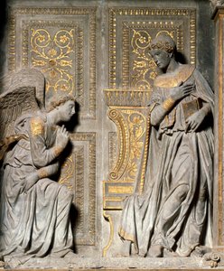 天使报喜 多纳托-德-巴尔迪（Donatello）（约1386-1466）的高浮雕 1435年，圣克罗齐教堂。佛罗伦萨 作者 Donatello