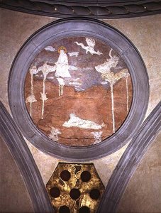 帕特摩斯上的圣约翰》，柱廊奖章，约1425年（石膏）。 作者 多纳泰洛