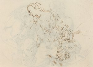 女性形象（忏悔的抹大拉？）[背面]。 作者 多纳托·克里蒂