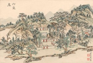 龙井，c.1780-c.1800（钢笔、墨水和水彩画） 作者 东高