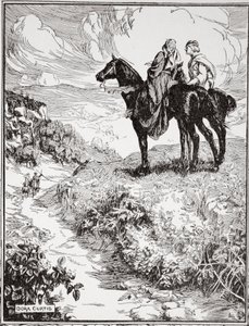 当他们在小林丘上等待时》，1905年。   作者 多拉·柯蒂斯（Dora Curtis）