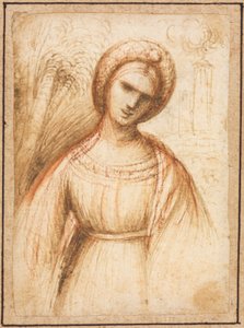 风景中的女士，一位老妇的胸围纵剖面，c。 1521。 作者 多索·多西