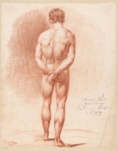 站立的男性裸体，从后面看（二等奖1819） 作者 Douwe de Hoop