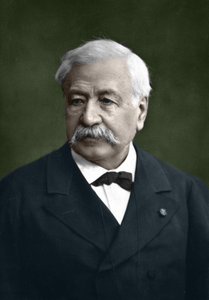 费迪南德·德·莱塞普 (Ferdinand de Lesseps)（1805 - 1894）的肖像。 龙的摄影。 作者 龙