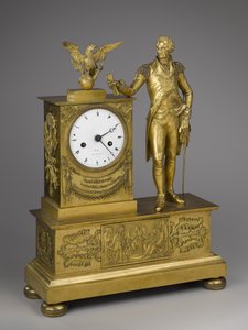 壁炉架钟，十九世纪初（ormolu，镀金青铜钟） 作者 杜布克杜布克