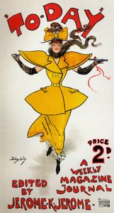 文学。 周刊 To Day。 海报由英国达德利·哈代 (Dudley Hardy) 创作，约 1890 年（海报） 作者 达德利·哈迪
