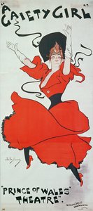 威尔士亲王剧院的海报广告&39;A Gaiety Girl&39;