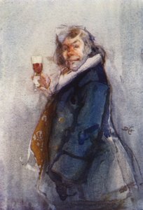 The Toper, time sketch, London Sketch Club (colour litho) 作者 达德利·哈迪