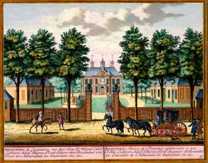 Bekenstein House of Pleasure，来自Het Zeganpralent Kennemerlant，Hendrick de Leth和Matthias Brouerius Van Nidek，出版于1700-30 作者 荷兰学校