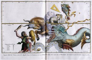 星座的天体图：猎户座，金牛座，白羊座和双鱼座，1666-1668年 作者 荷兰学校