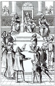 在Joos de Damhouder（1507-81）在Praxis Rerum刑事案件中实施木刻后，在法庭上作出修正的忏悔，于1556年在安特卫普出版 作者 荷兰学校