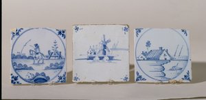 代尔夫特瓷砖，1750-1800（陶器） 作者 荷兰学校