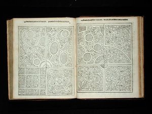 法式花坛，出自约翰-范德格伦的《荷兰园丁》，1699年出版（雕刻）（另见171922年）。 作者 荷兰学校