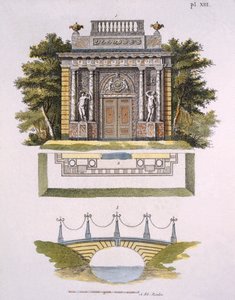 花园装饰品，来自G. van Laar的“花园宝石杂志”，出版于1802年 作者 荷兰学校