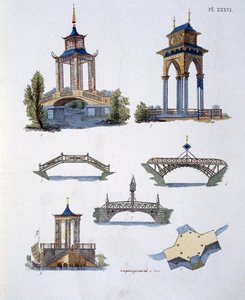 花园装饰品，来自G. van Laar的“花园宝石杂志”，出版于1802年