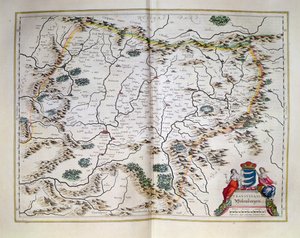 特兰西瓦尼亚地图，从地图集，阿姆斯特丹，1657年