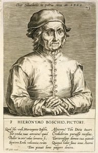 Hieronymus Bosch（c.1450-1516）的肖像画3在艺术家的一系列肖像画中，由Theodor Galle雕刻（1571-1633） 作者 荷兰学校