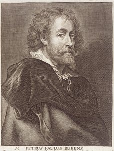彼得·保罗·鲁本斯（1577-1640）的肖像来自艺术家的一系列肖像，由Joannes Meyssens（1612-70）雕刻 作者 荷兰学校
