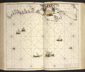 葡萄牙，摘自《De groote nuewwe vermeerderde zee-atlas ofte water-werelt。Vertoonende in sigh alle zee-kusten des aardtryks...