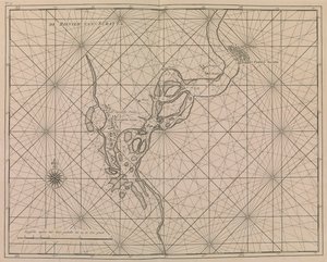 通往苏拉特的河流，约 1726 年（印刷品） 作者 荷兰学校
