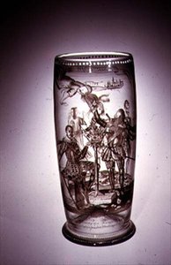 棕褐色珐琅驼峰，17世纪初（玻璃） 作者 荷兰学校