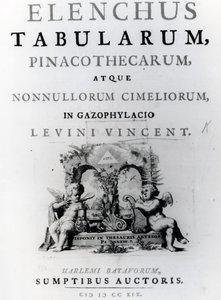 由莱圣文森特名单表标题页，1719出版 作者 Dutch School
