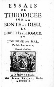 Theodicee的标题页由Gottfried Leibniz撰写，第二版于1712年出版 作者 荷兰学校