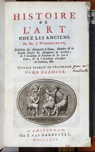 约翰·约阿希姆·温克尔曼（1717-68）在古代艺术史上的标题页，出版于1766年的阿姆斯特丹 作者 荷兰学校