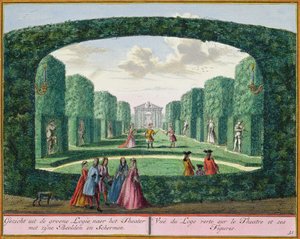 查看从绿色凉廊到剧院，来自Het Zeganplant Kennemerlant，Hendrick de Leth和Matthias Brouerius Van Nidek，出版于17-17-1730 作者 荷兰学校