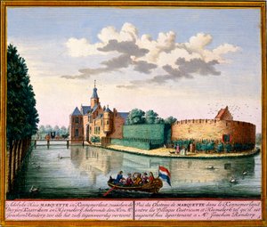 Kennemerland的Marquette House，来自Hendrick de Leth的Zeganpralent Kennemerlant和Matthias Brouerius Van Nidek的观点，出版于1700-30 作者 荷兰学校