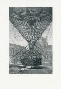 使用热气球的全景观景台，酒吧。 c.1880（bw雕刻） 作者 EA Tilly