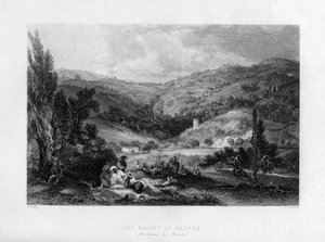 橄榄山，以色列，1841年。 作者 本杰明