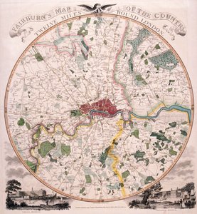 伦敦地图，1798年 作者 伯恩
