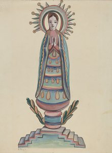 新墨西哥州，布尔托，多色木制人物，1935-1942年。