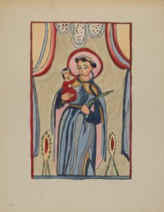 圣安东尼奥的祭坛作品的面板，约1936年。 作者 E. 博伊德
