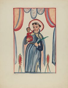 圣安东尼奥的祭坛作品的面板，约1936年。 作者 E. 博伊德