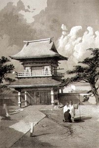 哈科塔迪寺庙的入口，由Sarony & Co.出版，约1856年（石印）。 作者 E.布朗