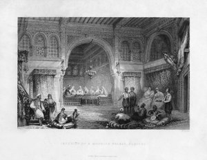 摩尔人宫殿的内部，阿尔及尔，阿尔及利亚，1839年