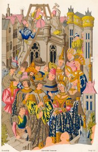 15世纪的圣吉纳维芙修道院的建立，1849年。 作者 豪格