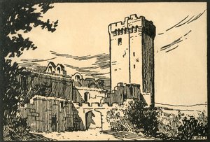 Abbaye De Montmajour - Montmajour老修道院"，约1920年代。 作者 拉格特