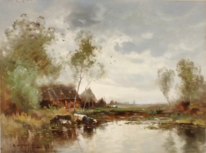 风车景观 作者 E. 兰西尔·哈里斯