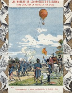 法国工程师让-玛丽-约瑟夫（Jean-Marie-Joseph）-库泰尔（1748-1835）为法国革命军建造的气球，用于监视敌人的情况