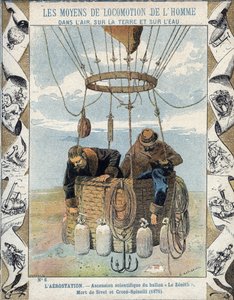 记者Joseph Eustache Croce Spinelli（1845-1875）、海军军官Henri Theodore Sivel（1834-1875）和法国作家兼科学家Gaston Tissandier（1843-1899）在气球Zenith的篮子里看到了因缺氧而失去意识的情况。